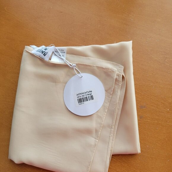 Polly Princess Life of the Party Beige Scarf Top Size 8 New with Tags - Picture 7 of 7